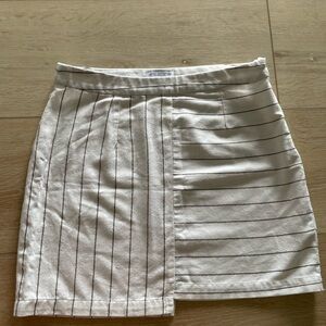 Urban Outfitters White Striped Mini Skirt